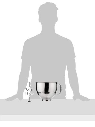 KitchenAid 4.8 Litre Stainless Steel Bowl for Tilt-Head Stand Mixer, 4.8 Litre Capacity