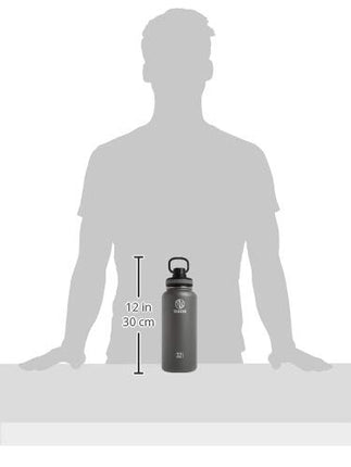 Takeya Originals Vacuum-Insulated Stainless-Steel Water Bottle, 32oz, Graphite