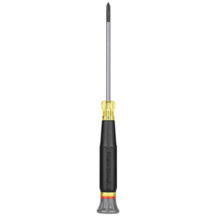Klein Tools 6233 Mini Precision Screwdriver, 0 Phillips, Features Cushion-Grip Handle, Rotating Cap and Color Coded Ring, 3-Inch Shank