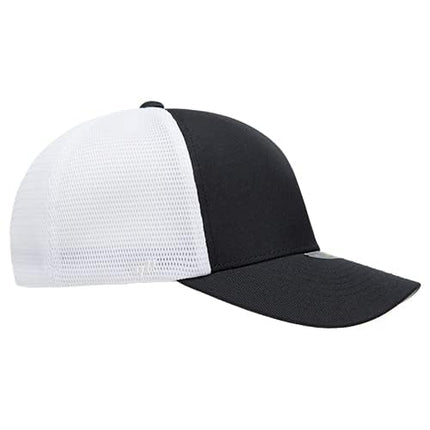 Flexfit Melange Unipanel Trucker Cap, Black/White, S-M