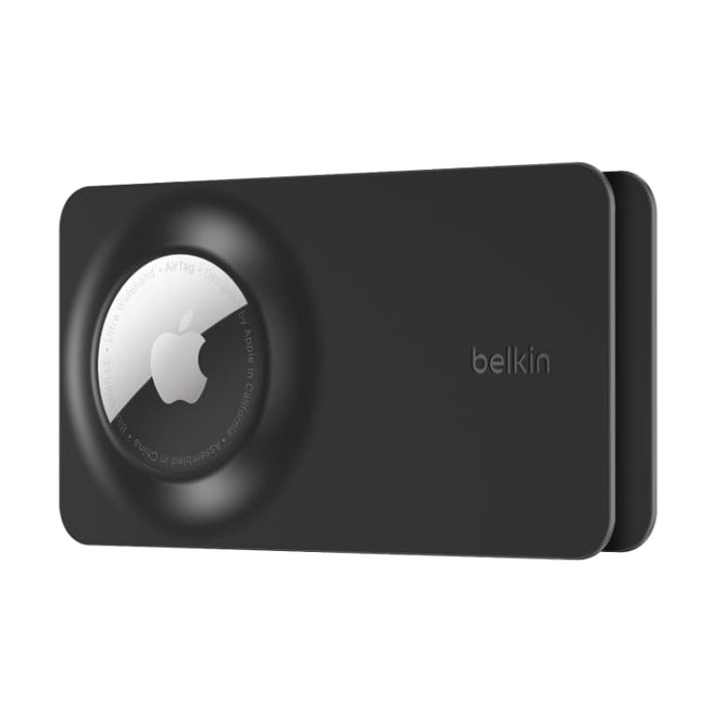 Belkin Apple AirTag Secure Wallet Insert, Thin AirTag Wallet Holder, Accessories for Apple AirTag - Ultra Slim & Flexible Credit Card Size Insert for Purse, Handbag, Pocket, Backpack - Black (2-Pack)