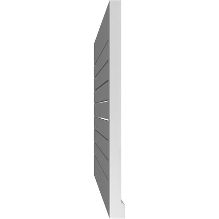 40"W x 28"H Rectangle Surface Mount PVC Gable Vent: Functional, w/ 2"W x 2"P Brickmould Sill Frame