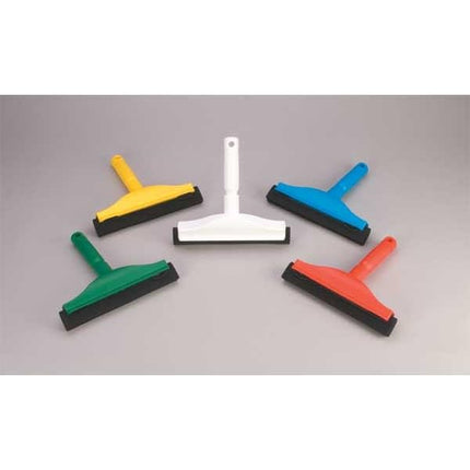 Vikan 77513 Foam Rubber Polypropylene Frame Bench Fixed Head Squeegee, 10", Blue