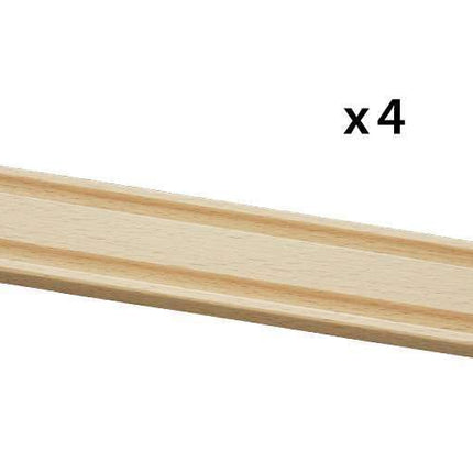 BRIO Long Straights Wooden Train Track for Kids Age 3 Years Up - Compatible with all BRIO Railway Sets & Accessories