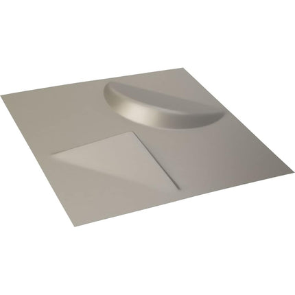 Ekena Millwork 11 7/8"W x 11 7/8"H Apollo EnduraWall Decorative 3D Wall Panel, Aluminum (Covers 0.98 Sq. Ft.
