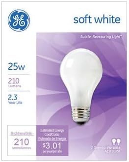 GE Soft White 25 Watts General Purpose Light Bulbs