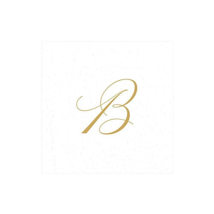 Caspari " Signature Gold Initial B Paper Linen Coc
