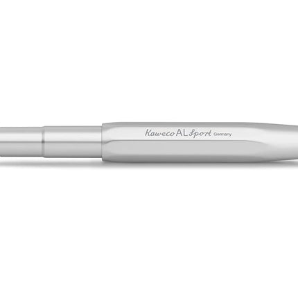 Kaweco AL SPORT Rollerball Silver I Gel/Ballpoint Pen Including 0.7 mm Rollerball Pen Refill in Classic Design with Ceramic Ball I Premium Aluminium Gel Roller 13 cm