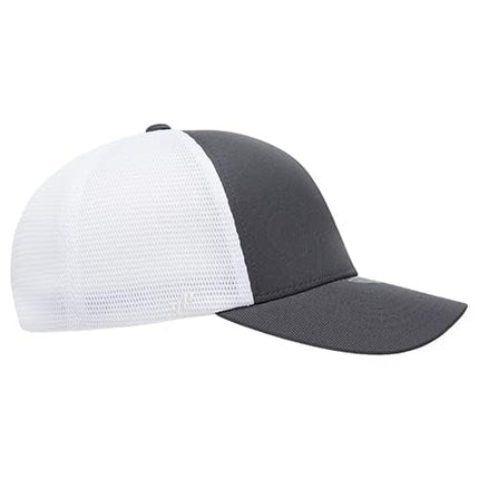 Flexfit Melange Unipanel Trucker Cap, Charcoal/White, S-M