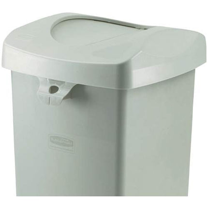 Rubbermaid Commercial FG266400BEIG HIPS Untouchable Square Trash Can Swing Top, 20-1/8-inch, Beige