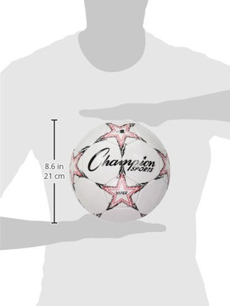 Champion Sports VIPER5 Viper Soccer Ball, Size 5, White (CSIVIPER5)