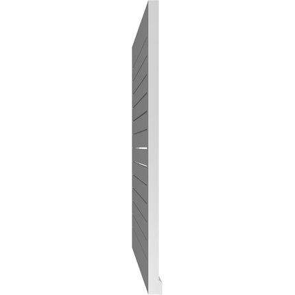 34"W x 42"H Rectangle Surface Mount PVC Gable Vent: Functional, w/ 2"W x 2"P Brickmould Sill Frame