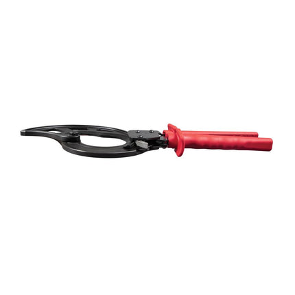 Klein Tools 63750 Cable Cutters, Ratcheting Cable Cutter Cuts Up to 1000 MCM, Great for Cable Preparation , Red