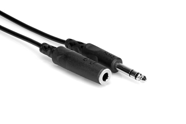 Hosa 1/4-In TRS to 1/4-In TRS Headphone Extension Coiled Cable, 25 Feet