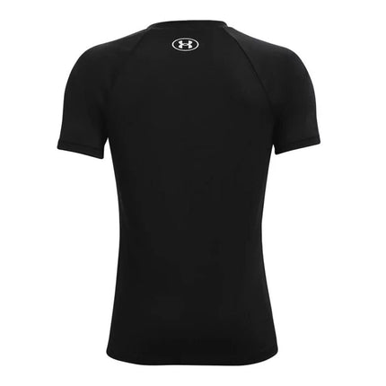 Under Armour Boys Ua Tech Big Sports T Shirt With Logo, Super-Soft Sportswear, Black / White, YXS