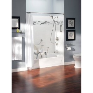 Moen LR2356DCH 16-Inch Grab Bar with Shelf, Chrome