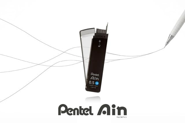 Pentel Ain Leads Refill for Mechanical Pencil, 0.4 mm, HB, 30 Pieces