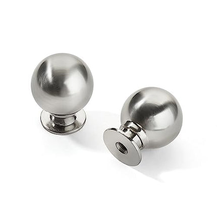 CABDM 10 Pack 1-1/4 Inch Solid Brushed Nickel Cabi
