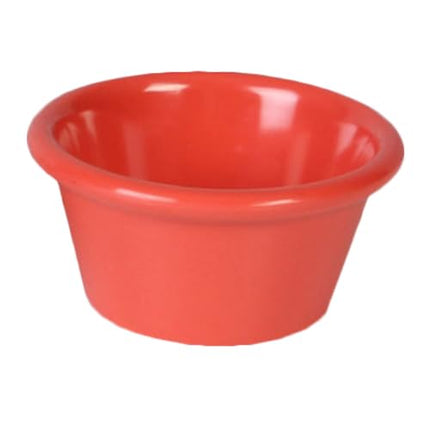 FSE ML536RD1 Ramekin, 2-1/2 oz. Capacity, 2-7/8" Dia., Round, Smooth, Break-Resistant, Dishwasher Safe, BPA Free, Melamine, Orange, NSF, Pack of 12