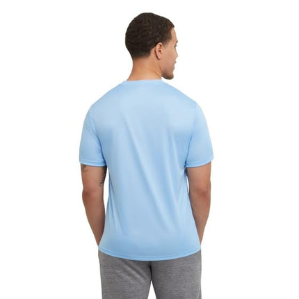 Hanes Sport Men's T-Shirt Pack, Cool DRI Moisture-Wicking Performance T-Shirt, Performance Tee, 2-Pack, Light Blue, XXL