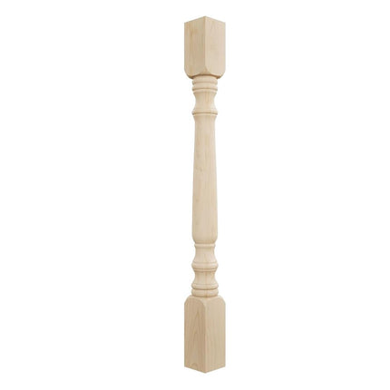 Ekena Millwork COL03X03X35LEAL 3 3/4-Inch W x 3 3/4-Inch D x 35 1/2-Inch H Legacy Tapered Cabinet Column, Alder