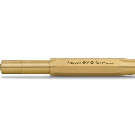 Kaweco BRASS SPORT Fountain Pen I Exclusive Brass Reservoir Pen for Ink Cartridges Including Retro Metal Box I Writing Instrument 13 cm I Nib: EF (Extra Fine)