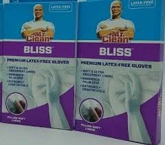 Guantes sin látex premium Mr. Clean Bliss, talla mediana (paquete de 2 pares)