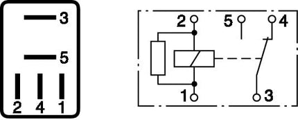 Bosch 0332201107 Micro Relay 12V 30A, IP5K4, Operating Temperature from -40 Degree to 100 Degree C, 5 Pin Relay
