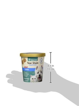 NaturVet – Tear Stain Plus Lutein – Eliminates Unsightly Tear Stains – Enhanced with Cranberry Extract, Marshmallow Root & Oregon Grape Root – for Dogs & Cats – 70 Soft Chews