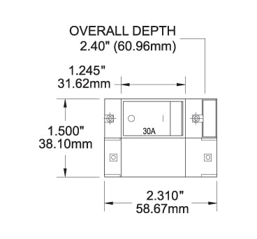 Blue Sea Systems A-Series Flat Rocker Double Pole 40A Circuit Breaker