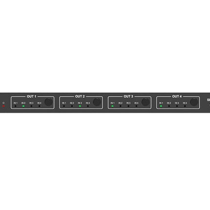 Monoprice Blackbird 4K 4x4 HDMI Matrix, 18G, 4K@60Hz, YCbCr 4:4:4, EDID, 4K to 1080p Downscaler, IR, HDR, HDR10, HDR10+, Black (143623)