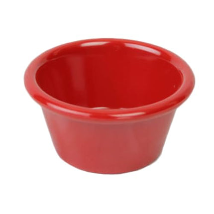 FSE ML536PR1 Ramequín, 74 ml Capacidad, 7.3 cm Diám., Redondo, Liso, Resistente a roturas, Apto para lavavajillas, Sin BPA, Melamina, Rojo puro, NSF, Paquete de 12