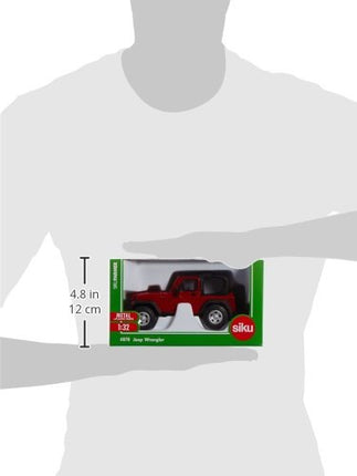 siku 4870, Jeep Wrangler Off-Road Vehicle, 1:32, Metal,Plastic, Red, Ackermann steering