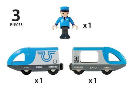 BRIO World Travel Battery Train for Kids Age 3 Years Up - Wooden Railway Expansions and Accessories