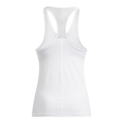 Under Armour Women's Tech Mesh Racer Tank, Ultra-Light and Breathable Running Vest, Athletic Sleeveless Tank Top for Women White