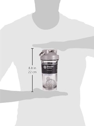 Bouteille mélangeuse BlenderBottle Pro Series, idéale pour les boissons protéinées et les boissons pré-entraînement, 700 ml, Gris fumé