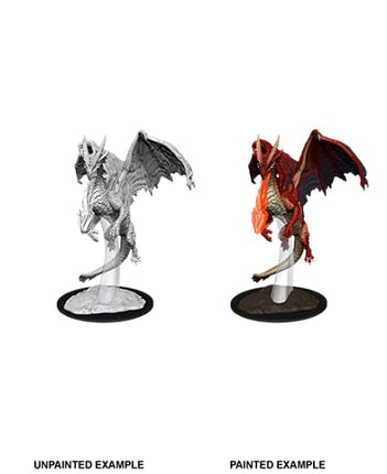 WizKids D and D Nolzurs Marvelous Young Red Dragon Unpainted Miniatures