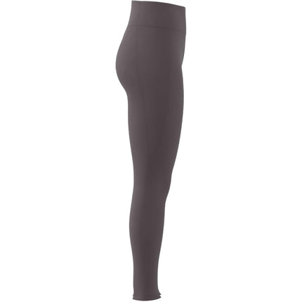 adidas Women's Optime Essentials Stash Pocket Full-Length Leggings, Shadow Fig, M, Shadow Fig, M