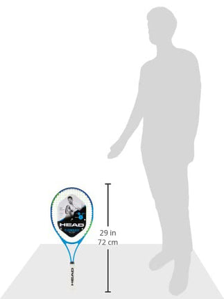 HEAD Ti. Conquest Tennis Racket - Pre-Strung Head Light Balance 27 Inch Racquet - 4 3/8 in Grip,Blue