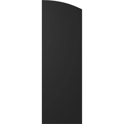Ekena Millwork ARW101BE518X39BLH Americraft Five 2 Exterior Real Wood Joined Board-n-Batten Shutters w/Elliptical Top (Per Pair), 17 1/2"W x 39"H, Black