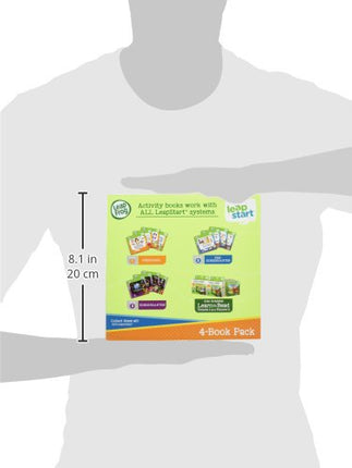 LeapFrog LeapStart Preschool 4-in-1 Activity Book Bundle with ABC, Shapes & Colors, Math, Animals