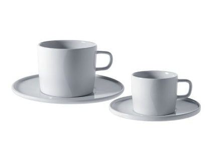 Alessi PlateBowlCup Mocha Cup, Set of 4, (AJM28/76), White