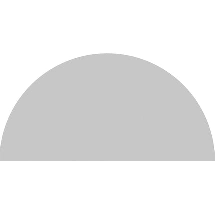 Ekena Millwork 26"W x 13"H x 2"P Half Round 4 Spoke Architectural Grade PVC Pediment