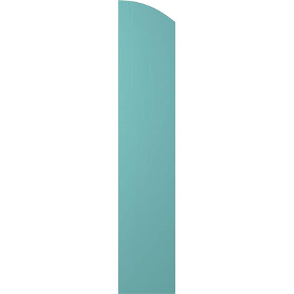 Ekena Millwork ARW101BE311X42PTH Americraft Three 2 Exterior Real Wood Joined Board-n-Batten Shutters w/Elliptical Top (Per Pair), 10 1/2"W x 42"H, Pure Turquoise