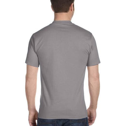 Hanes Men's Essential-t Cotton T-Shirt, Athletic Crimson_Discontinued, Graphite - 4 Pack, Large