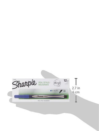 Sharpie Pens, Fine Point, Blue, 12-Count