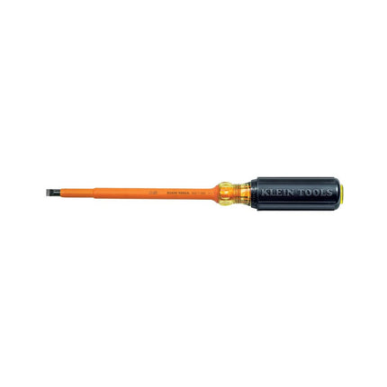 Klein Tools 602-7-INS Flathead Screwdriver, 5/16-Inch Cabinet Tip, Insulated, 7-Inch Shank, Made in USA