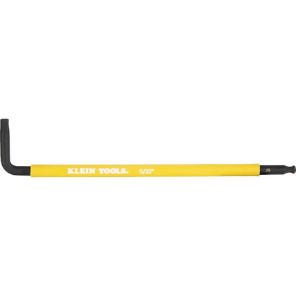 KLEIN TOOLS BLS9 9-Piece Extra-Long Hex Key Set, SAE Color-Coded L Style Ball-End Keys with Caddy, Heat-Treated, Sizes 7/64-Inch to 3/8-Inch