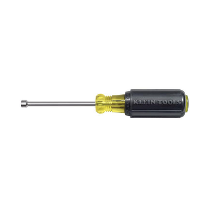 Klein Tools 630-3/16M 3/16-Inch Magnetic Tip Nut Driver, Made in USA, 3-Inch Hollow Shaft and Cushion Grip Handle