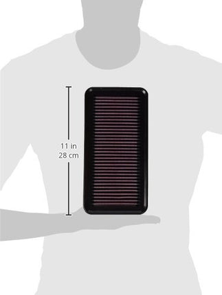 K&N Replacement Air Filter compatible with Hyundai Accent 1.6 2006-2011 / Kia Rio 1.4, 1.5D, 1.6 2006-2011 (33-2354)